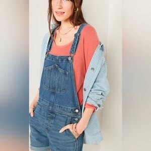 GAP Blue Denim Shorteralls Relaxed Fit